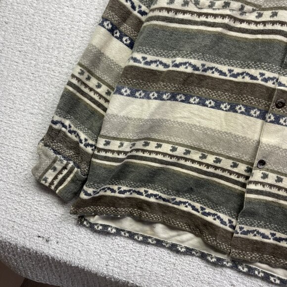 VTG Private member Heavy Button-Down Over Shirt L Aztec Southwest Pattern Retro - Picture 3 of 16
